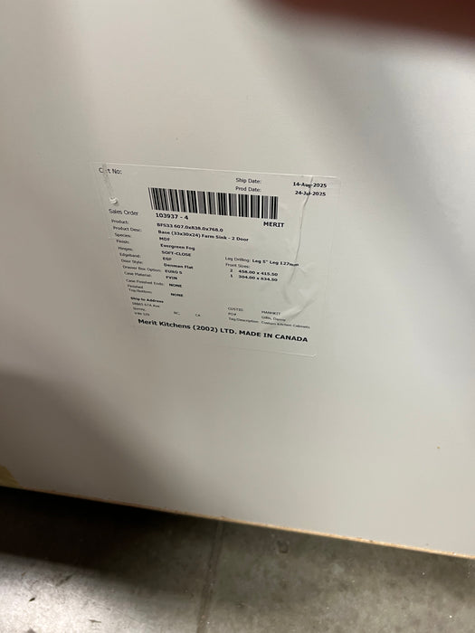 Evergreen Fog Base Kitchen Cabinets (new)