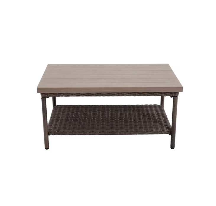 Chasewood Rust resistant Steel Square Coffee Table, in Brown (new)