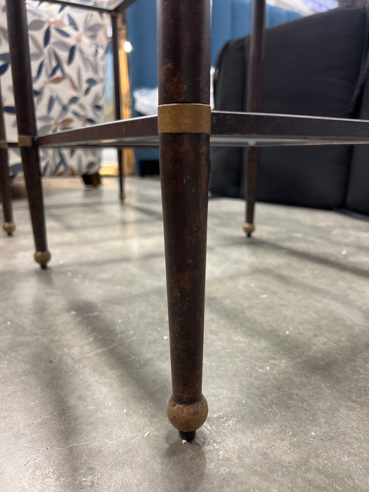 Glass Two Tiered Side Table (used)
