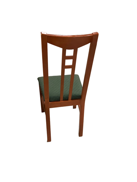 Dining chair with green cushion (used)