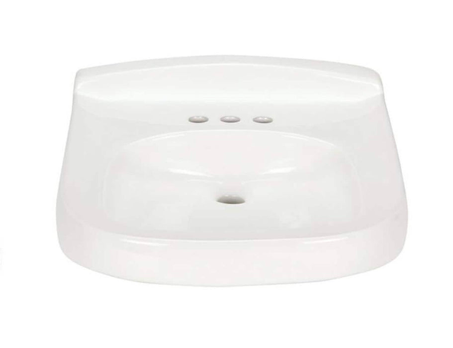 Zurn® Z5320 Series Z5324 Lavatory Sink, Rectangular, 3-Hole, Vitreous China, White (new)