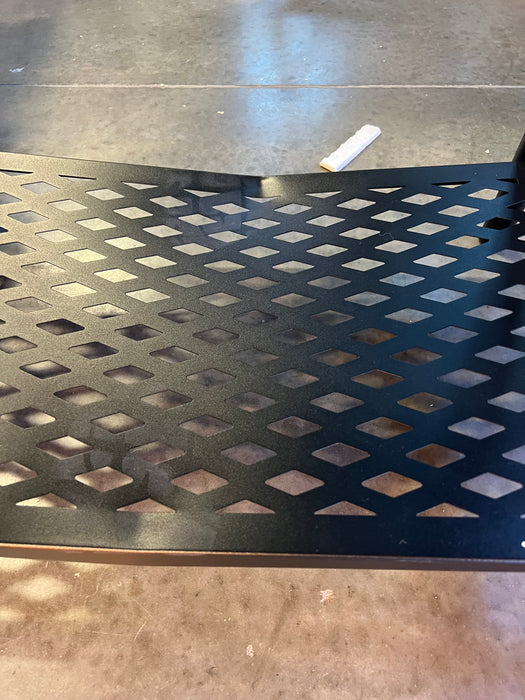 Royal Gourmet 30-Inch Barrel Charcoal Grill with Wood-Painted Side and Front TableBlack BBQ (new) (some damage)