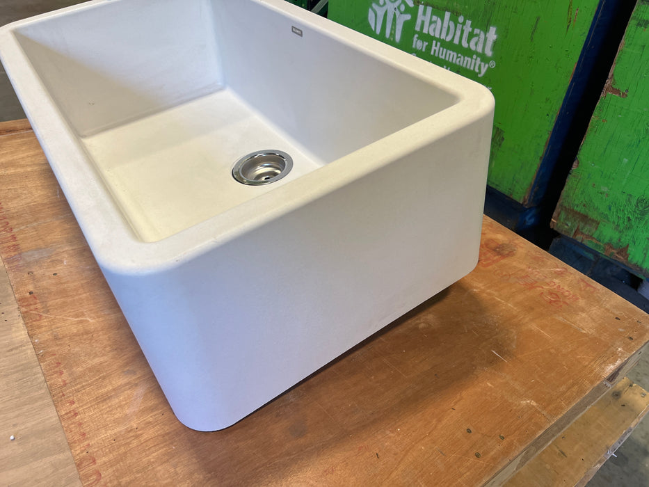 Blanco IKON SILGRANIT 33 in. Single Bowl Farmhouse Apron-Front Kitchen Sink - White (new) (damaged)