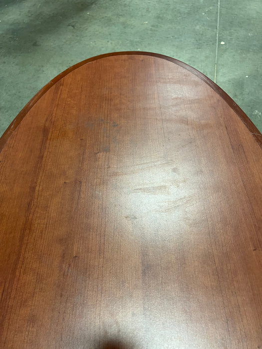 Apartment Sized Veneer Oval Coffee Table (used)