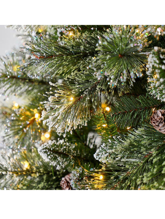 Home Accents Holiday 7ft. Pre-Lit 300L Micro Dot LED Warm White Frosted Sparkling Pine (new)
