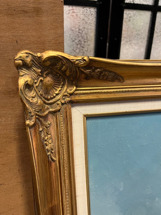 Vintage Original Oil Painting Beach Scene (signed)