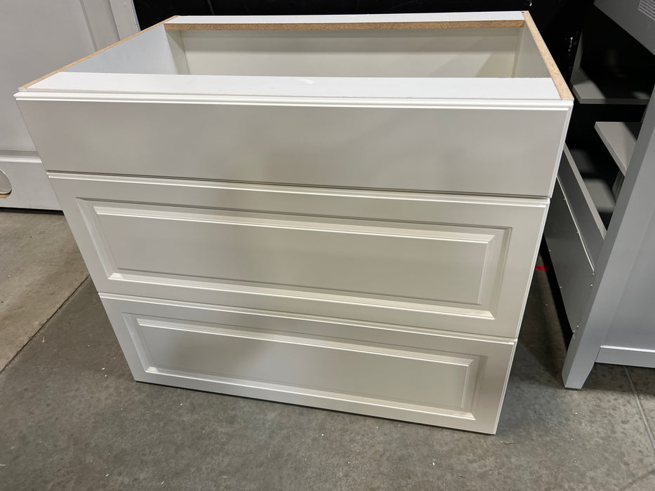 White Vanity Base Cabinet Soft Close Drawers (new)