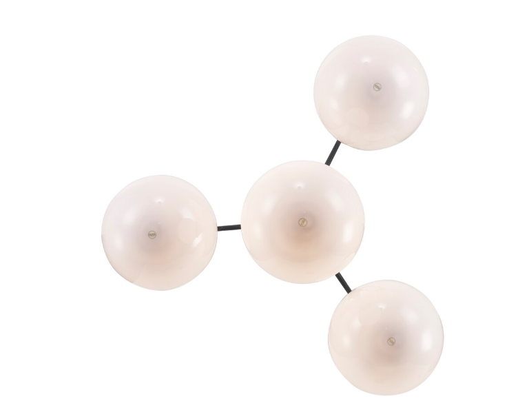 Bel Air Black with White Globes Lighting