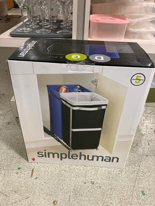 Simplehuman 35 L Commercial-Grade Under-Counter Pull-Out Recycling Trash Can (new)