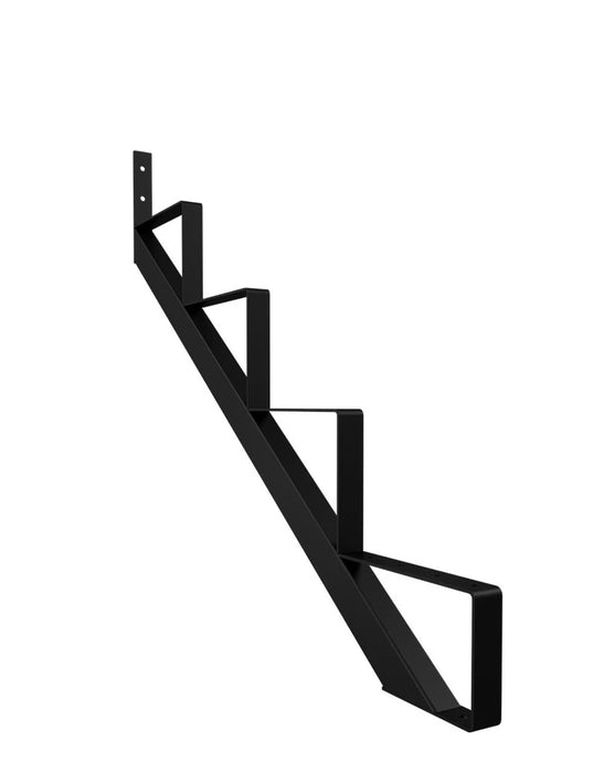 Peak Stair Risers 4-Step Powder Coated Steel Stair Riser (Stringer) in Matte Black  (new)