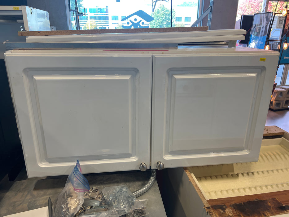 White Kitchen Beveled Cabinets