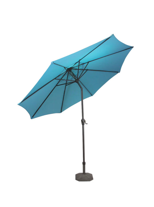 Northlight 9ft Outdoor Patio Market Umbrella with Hand Crank and Tilt Turquoise Blue (new)