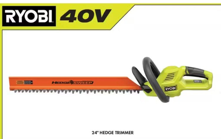 RYOBI 40V 24 in. Cordless Battery Hedge Trimmer Kit (tool only) (new)