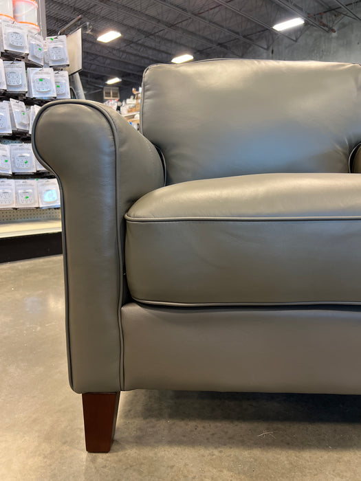 Modern Grey Leather Armchair (new)