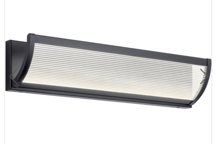 Roone LED 24 inch Matte Black Bathroom Vanity Light Wall Light, Medium (New)