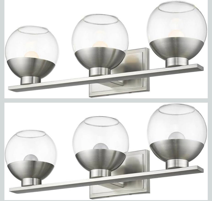 Z-Lite 1924-3V-BN-LED Osono - 23.2" 24W 3 LED Bath Vanity, Brushed Nickel Finish with Clear Glass (new)