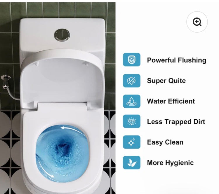 HOROW Compact Toilet For Small Bathroom Dual Flush Toilet