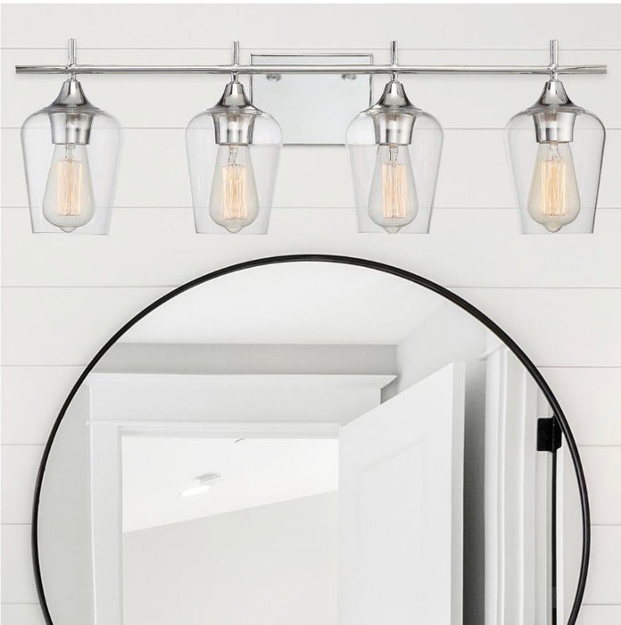 Savoy House Octave 4-Light Bathroom Vanity Light in Polished Chrome (New)