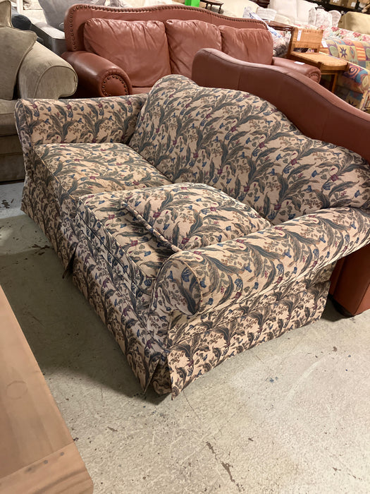 Green floral Loveseat (used)