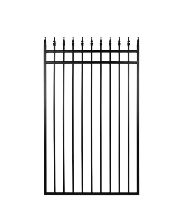 Nuvo Iron 3.75" x 5.67' Tiger Eye Profile Iron Center Point Fence Gate Black (new)