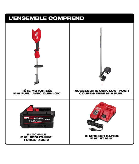 Milwaukee Tool M18 FUEL 18V 16 in. Brushless Cordless String Trimmer w/QUIK-LOK Attachment & 8.0 Ah Battery (new)