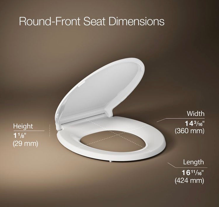Kohler Cachet ReadyLatch Round-Front Bowl Quiet Close Toilet Seat (new)