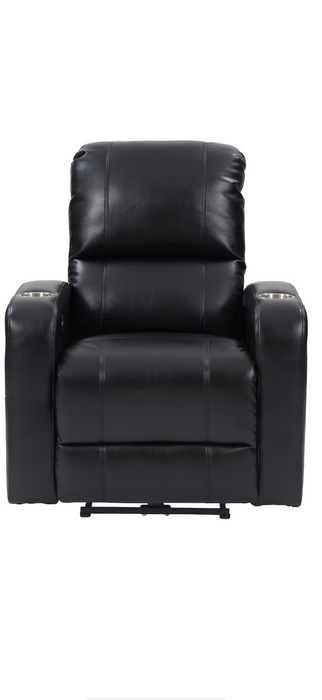 Corliving Ophelia Black Theatre Recliner with Cup Holders