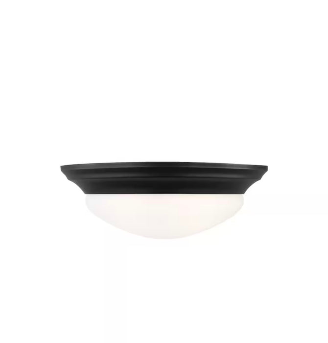 Generation Lighting Nash 14 inch 2-Light Midnight Black Flush Mount (new)