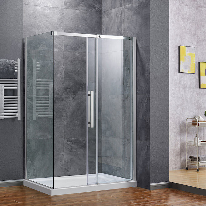 Allen + Roth Venice 32-in Chrome Shower Side Panel (new)