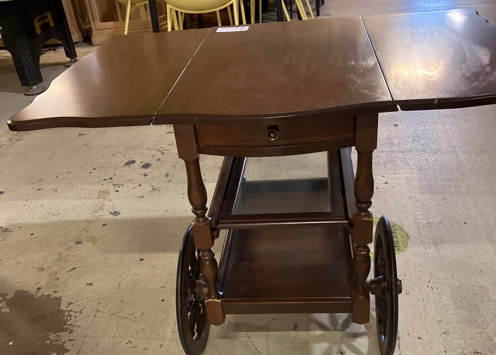 Drop Leaf Tea Cart