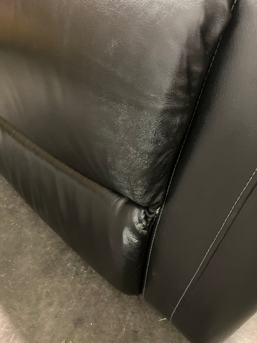 36" Genuine Leather Power Reclining Chair with Adjustable Headrest (Used)