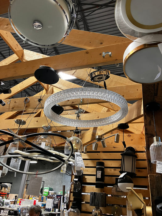 Chrome Acrylic Chandelier ( New)