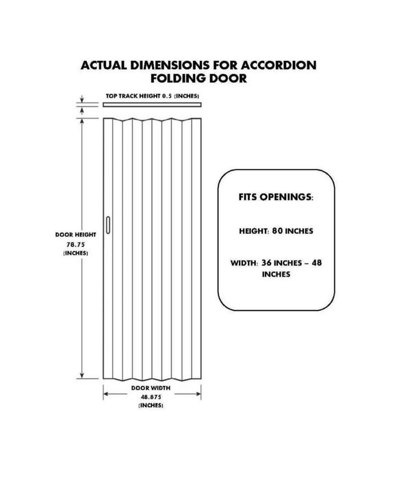 Spectrum 36-inch to 48-inch x 80-inch Via White Accordion Door (new)