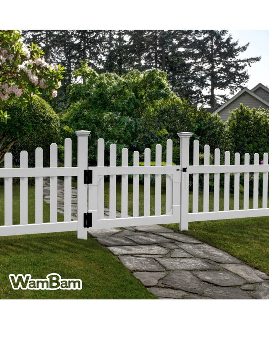 WamBam Fence All American 3 ft. H x 3.5 ft. W Vinyl Gate with Stainless Steel Hardware (new)