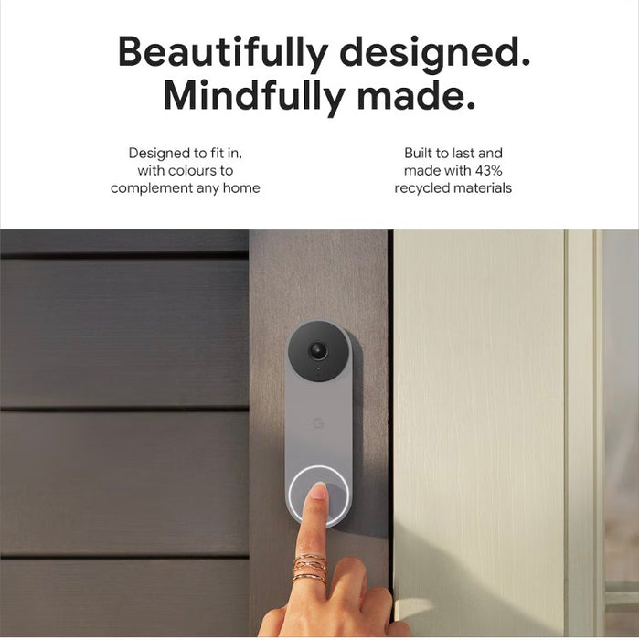 Google Nest (2nd Generation) Wired Smart Home Doorbell with HDR Video, Motion Detection and Night Vision