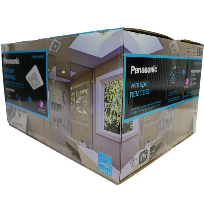 Panasonic 80-110 CFM 0.4-1.1 Sones Whisper Remodel Bath Fan (for rooms < 100 sq. ft.) ENERGY STAR® (new)