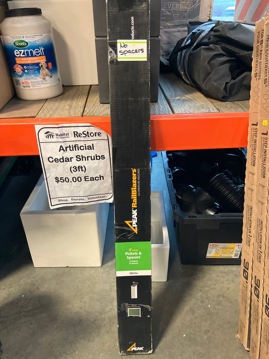 Peak RailBlazers Aluminum Deck Railing - Pickets - 4 ft. White