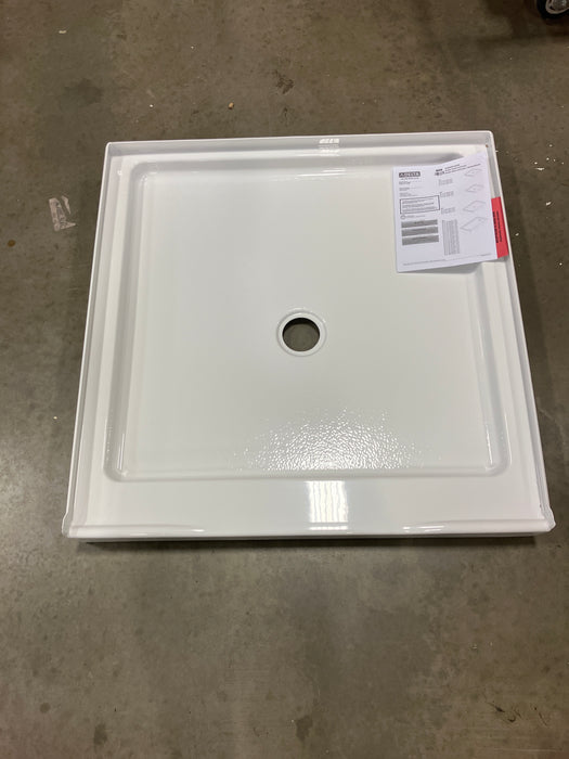 Delta Classic 500 36 in. L x 36 in. W Alcove Shower Pan Base with Center Drain in High Gloss White