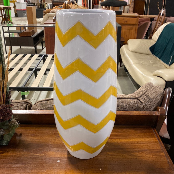 Yellow Zigzag Vase