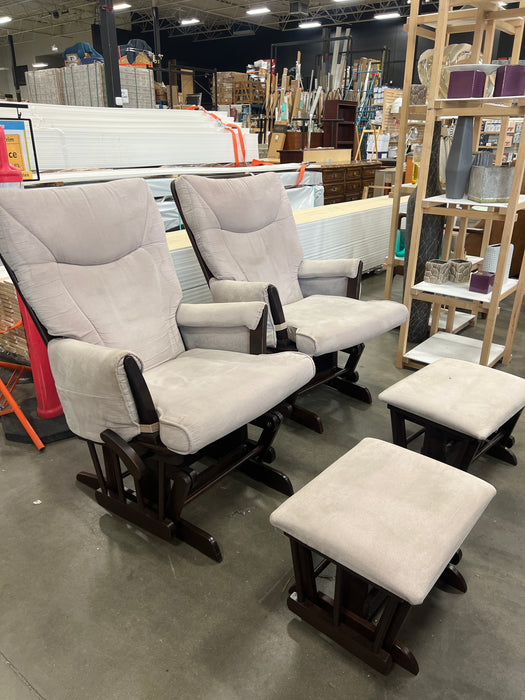 Beige Wooden Rocking Chairs