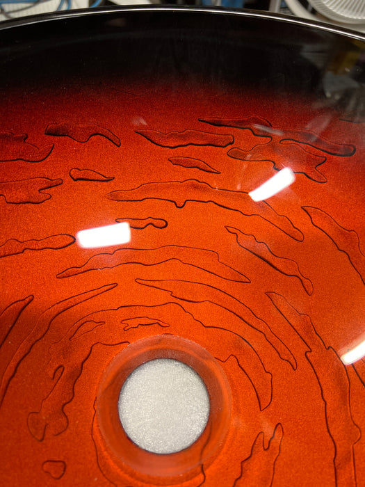 Orange Glass Vessel Sink (new)