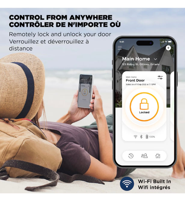 Weiser Halo Touchscreen Wi-Fi Smart Lock Keyless Entry Deadbolt, Alexa and Google Compatible, Matte Black (New)