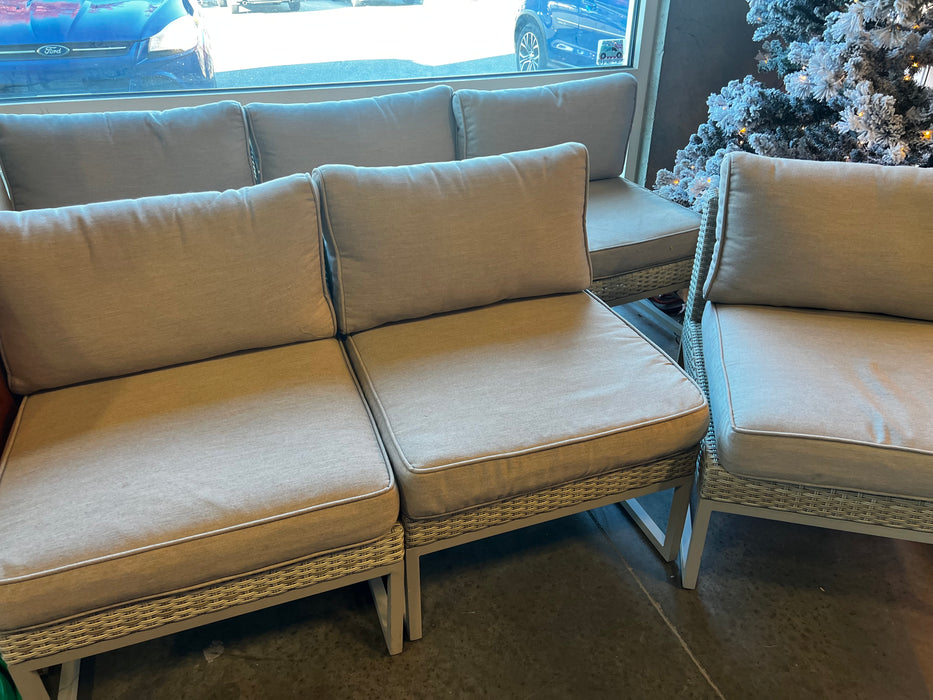 Armless Faux Wicker Outdoor Chair (used)