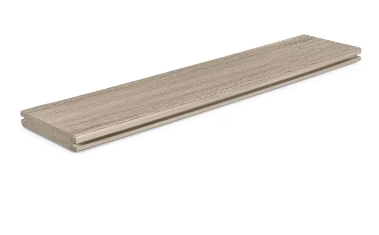 TimberTech Landmark Advanced PVC - 1 In. x 6 In. x 16 ft. - French White Oak Grooved Composite Decking Board (Used)