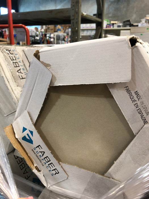 Faber 10” x 11” Antic Crema Hexagon Porcelain Cement Look Tile (new)