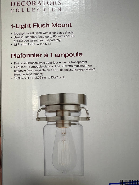 Home Decorators Collection 1 Light Flush Mount (new)