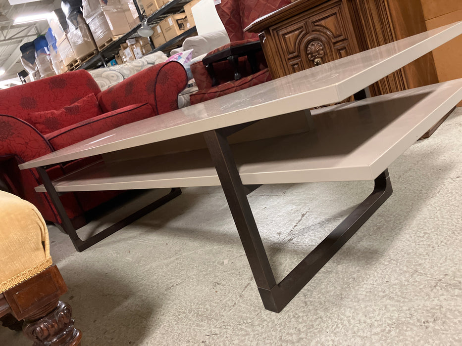 Beige rectangular coffee table (used)