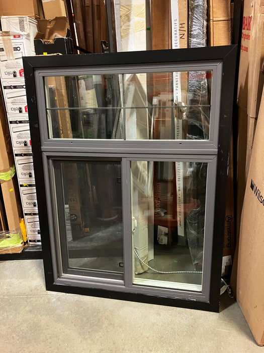 Black Sliding Triple Frame Window 38”x50”