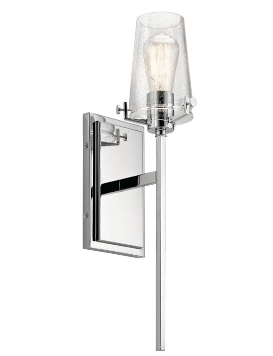 Alton 1 Light 100W Clear Seeded Glass Wall Sconce (New)