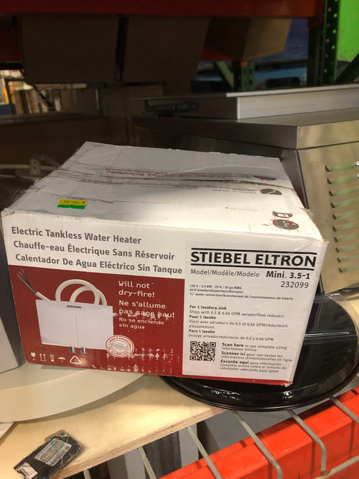 Stiebel Eltron Mini 3.5 3.5 KW Point of Use Tankless Electric Water Heater (new)